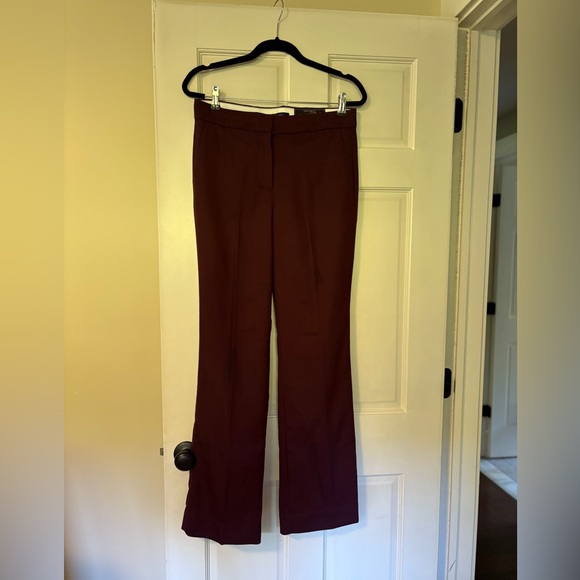 J.Crew Italian Wool Flare Pants in Burgundy | Size 8 - Picture 1 of 6
